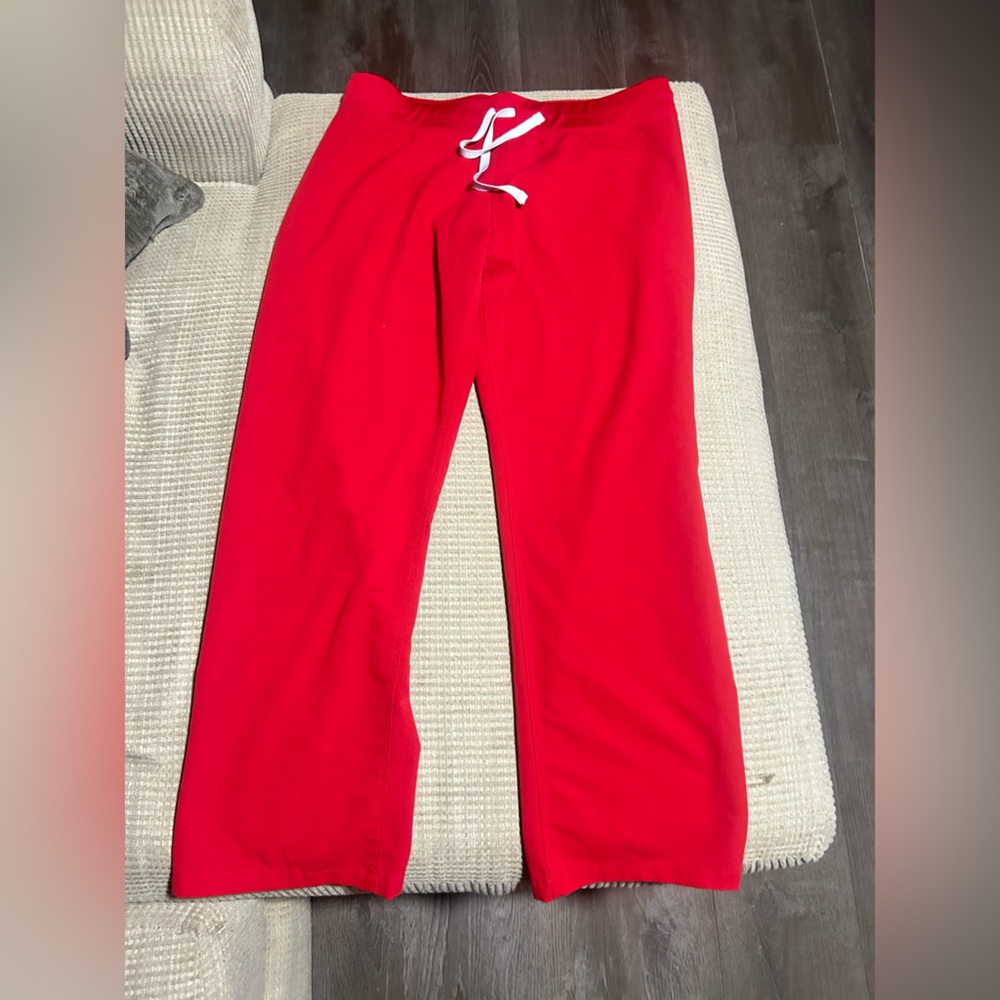 Figs Red Women's Drawstring scrub pants